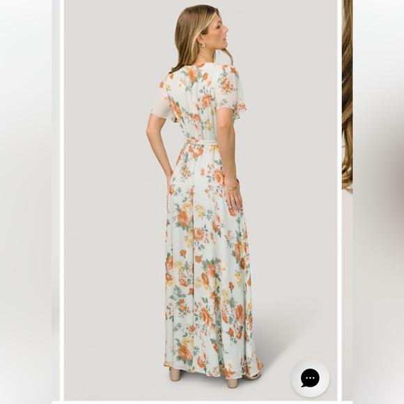 NWT Baltic Born Naomi Short Sleeve Maxi Dress in Sage Floral Size L - Picture 3 of 9